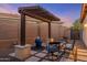 Tranquil patio seating area with fountain feature at 5512 E Barwick Dr, Cave Creek, AZ 85331