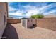 Durable backyard storage shed, ideal for storing gardening tools and outdoor equipment at 6988 W Monte Lindo --, Glendale, AZ 85310