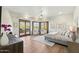 Bright bedroom features hardwood floors, neutral colors, patio access, and inviting furniture creating a serene retreat at 11334 E Troon Vista Dr, Scottsdale, AZ 85255
