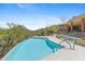 Inviting backyard pool with scenic desert views and a spacious patio, perfect for relaxation at 11334 E Troon Vista Dr, Scottsdale, AZ 85255