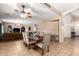 Open dining room boasts a wood dining table with seating for six and decor at 1737 E Primera Dr, Casa Grande, AZ 85122