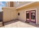 Private outdoor patio with dual doors, storage and room for seating or dining at 18811 N 34Th Ave # 6, Phoenix, AZ 85027