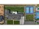 Bird's eye view of an expansive house with tennis and pickleball courts, plus a lush lawn at 18826 E Augusta Ave, Queen Creek, AZ 85142