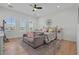 Bright bedroom with a large window, ceiling fan, offering lots of natural light at 18826 E Augusta Ave, Queen Creek, AZ 85142