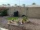 Desert landscaped backyard with mature plantings and well-manicured gravel at 20298 N 108Th Ln, Sun City, AZ 85373
