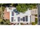 Overhead view of house roof featuring solar panels and an AC unit at 2322 S Rogers -- # 1, Mesa, AZ 85202