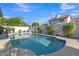 Well-maintained backyard pool surrounded by greenery, offering a serene outdoor space at 2333 E Egret Ct, Gilbert, AZ 85234