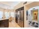 Modern kitchen featuring stainless steel appliances and adjacent dining area at 2369 W Shawnee Dr, Chandler, AZ 85224