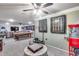 Finished basement offering a variety of entertainment options at 4637 W Misty Willow Ln, Glendale, AZ 85310