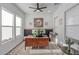 Bright office space with large windows, patterned wallpaper, and stylish decor at 5228 S 106Th Pl, Mesa, AZ 85212