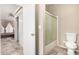 Bathroom with tile floors and a combination shower and bath at 6203 W Caribe Ln, Glendale, AZ 85306
