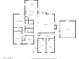Detailed floor plan showcasing the layout of a single-story home with four bedrooms and attached garage at 1551 E Longhorn Dr, Chandler, AZ 85286