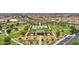 Aerial view of the community park, a perfect place to relax and enjoy with Gathering and friends in this Gathering-friendly neighborhood at 22977 E Desert Spoon Dr, Queen Creek, AZ 85142