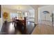 Inviting dining room featuring a large table with view to the living room at 2425 W Woburn Ln, Phoenix, AZ 85085