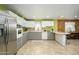 Spacious kitchen features stainless steel appliances, white and gray cabinets, and a peninsula at 2901 W Mandalay Ln, Phoenix, AZ 85053
