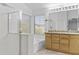 Bathroom featuring a shower, tub, vanity and natural light at 3478 E Park Ave, Gilbert, AZ 85234