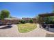 Expansive backyard featuring a dining table, a pergola with seating area, and a well-manicured lawn at 3649 E Hutchins Ct, Gilbert, AZ 85295