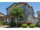 Attractive two-story home boasting a covered porch and manicured front garden at 3850 E Robert St, Gilbert, AZ 85295