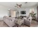 Comfortable living room with sofas, tile flooring, and a television for entertainment at 5635 W Pecan Rd, Laveen, AZ 85339