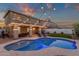 Backyard featuring pool, patio, and lounge chairs provides ample space for outdoor relaxation at 5919 S Banning St, Gilbert, AZ 85298