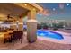 Beautiful pool area with covered patio and lounge seating, perfect for entertaining and enjoying the outdoors at 5919 S Banning St, Gilbert, AZ 85298