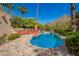 Backyard swimming pool nestled amidst lush landscaping, offering a private and serene escape at 7131 N 40Th St, Paradise Valley, AZ 85253