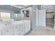 Bright main bathroom with double vanity sinks and a separate shower at 14801 S 8Th St, Phoenix, AZ 85048