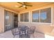 Covered patio with ceiling fan and view at 15107 E Desert Willow Dr, Fountain Hills, AZ 85268