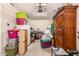Spacious garage with ample storage, and white walls at 18492 E Oak Hill Ln, Queen Creek, AZ 85142