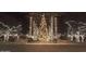 Beautiful holiday lights illuminate trees and palms in the community at 20709 W Delaney Dr, Buckeye, AZ 85396