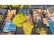 Birds-eye view featuring neighboring homes, manicured landscaping, mature shade trees and an in-ground swimming pool at 2534 N 10Th St, Phoenix, AZ 85006