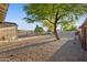 Backyard featuring gravel, mature trees, and a block wall, with plenty of room for activities at 2534 N 10Th St, Phoenix, AZ 85006