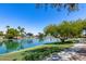 Scenic view of the lake from the community walking path at 7217 S Hazelton Ln, Tempe, AZ 85283