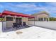 Wide rooftop patio with lounge chairs and awning offers a private outdoor retreat at 9241 S 50Th St, Phoenix, AZ 85044