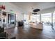 Bright, modern lobby area with reception desk and comfortable seating for residents and guests at 9837 E Tiburon Ave, Mesa, AZ 85212