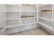 Walk-in pantry features extensive shelving, ideal for organized storage of food and kitchen essentials at 12708 W Corona Ave, Avondale, AZ 85323