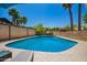 Backyard oasis featuring a pristine pool, lush landscaping, and lounge chairs at 1817 W Seldon Ln, Phoenix, AZ 85021