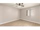 Neutral bedroom with wood floors, ceiling fan, window with blinds, and plenty of space at 1920 W Lindner Ave # 116, Mesa, AZ 85202