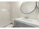 Refreshed bathroom boasts a sleek vanity, ample lighting, and a well-maintained shower-tub for relaxation at 2455 E Broadway Rd # 39, Mesa, AZ 85204