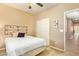 Bedroom with a cozy bed, closet and neutral tones offering a relaxing retreat at 2674 N Saide Ln, Buckeye, AZ 85396