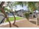 Expansive backyard with a pool, lush landscaping, and a well-maintained lawn at 3371 W Grandview Rd, Phoenix, AZ 85053