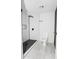 A modern bathroom featuring glass enclosed shower, a toilet, and modern fixtures at 3371 W Grandview Rd, Phoenix, AZ 85053