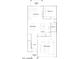 Floor plan displaying the layout of the home's main level at 4552 S 232Nd Dr, Buckeye, AZ 85326