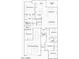 Open-concept floor plan showing the layout of the home's four bedrooms and three bathrooms at 4784 S 232Nd Ln, Buckeye, AZ 85326