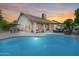 A beautiful backyard with a sparkling pool and plenty of space for entertaining at 722 N Butte Ave, Chandler, AZ 85226