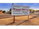 Sign for Desert Breeze Railroad, advertising train rides, carousel, birthday parties, and snack bar at 722 N Butte Ave, Chandler, AZ 85226