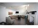 Spacious living room with modern furniture and a stylish fireplace at 7474 E Earll Dr # 201, Scottsdale, AZ 85251