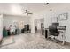 Large flex room that can be used as an office space, with plenty of desks and natural light at 808 N 78Th St, Scottsdale, AZ 85257
