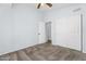 Bedroom with ceiling fan, carpeted floor and closet at 8754 W Karen Lee Ln, Peoria, AZ 85382