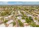 Residential aerial showcasing homes with swimming pools, lush landscaping, and tree-lined streets in a vibrant community at 11051 N 45Th Pl, Phoenix, AZ 85028